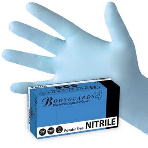 BLUE NITRILE POWDER FREE GLOVES MEDIUM - X 100