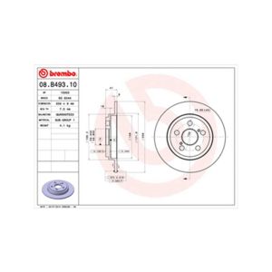 REAR SOLID BRAKE DISC PAIR - 259MM DIAMETER