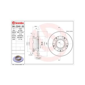 REAR SOLID BRAKE DISC - 288MM DIAMETER