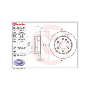 Rear Brake Solid Disc Pair - 298mm Diameter