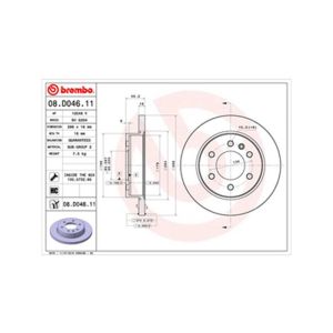 Rear Solid Brake Disc Pair - 298mm Diameter