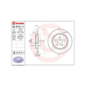 Rear Solid Brake Disc Pair - 279mm Diameter