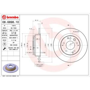 REAR SOLID BRAKE DISC PAIR - 282MM DIAMETER