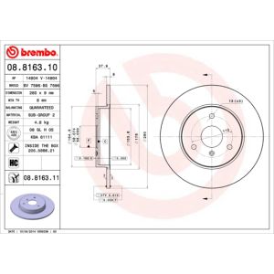 Front Solid Brake Disc Pair Coated - 280mm Diameter