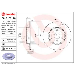 Front Solid Brake Disc Pair Coated - 280mm Diameter