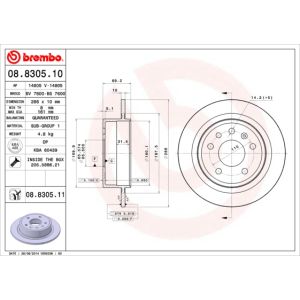 Rear Solid Brake Disc Pair Coated - 286mm Diameter