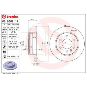 Rear Solid Brake Disc Pair Coated - 298mm Diameter