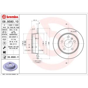 Rear Solid Brake Disc Pair Coated - 258mm Diameter