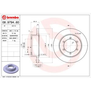 REAR SOLID BRAKE DISC PAIR - 280MM DIAMETER