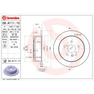 Rear Solid Brake Disc Pair Coated - 288mm Diameter