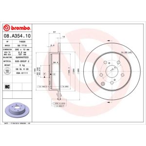 REAR SOLID BRAKE DISC PAIR - 290MM DIAMETER