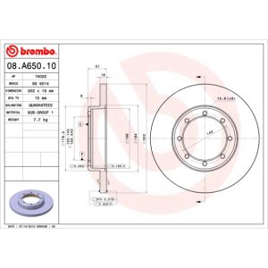 REAR SOLID BRAKE DISC PAIR - 302MM DIAMETER