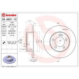 REAR SOLID BRAKE DISC PAIR - 305MM DIAMETER