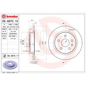 Rear Solid Brake Disc Pair Coated - 292mm Diameter