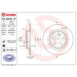 Rear Solid Brake Disc Pair Coated - 295mm Diameter