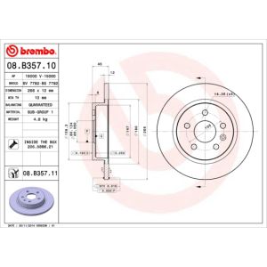 Rear Solid Brake Disc Pair Coated - 268mm Diameter