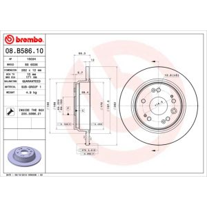 REAR SOLID BRAKE DISC PAIR - 282MM DIAMETER