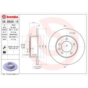 REAR SOLID BRAKE DISC PAIR - 305MM DIAMETER