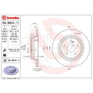 Rear Solid Brake Disc Pair Coated - 300mm Diameter