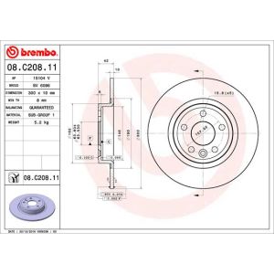 Rear Solid Brake Disc Pair Coated - 300mm Diameter