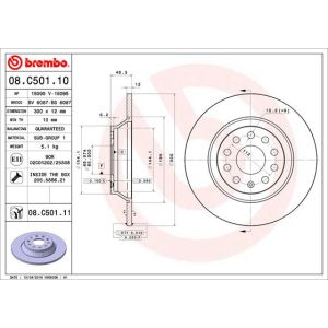 Rear Solid Brake Disc Pair Coated - 300mm Diameter