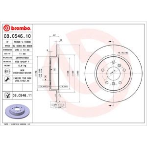 Rear Solid Brake Disc Pair Coated - 290mm Diameter