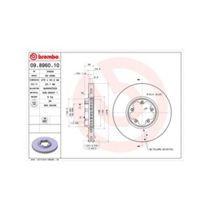 FRONT VENTED BRAKE DISC PAIR - 276MM DIAMETER