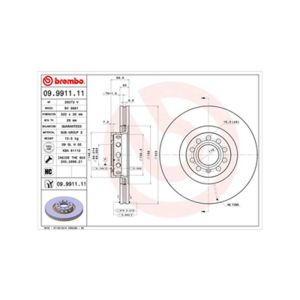 FRONT VENTED BRAKE DISC - 323MM DIAMETER