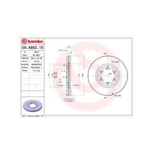 FRONT VENTED BRAKE DISC PAIR - 256MM DIAMETER