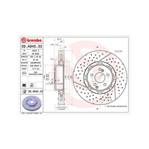 Front Vented Brake Disc - 360mm Diameter