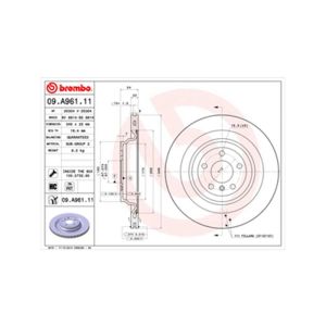 Rear Vented Brake Disc Pair - 345mm Diameter