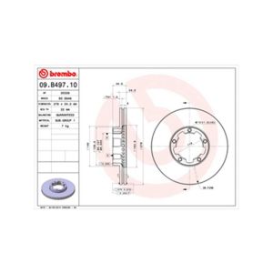 FRONT VENTED BRAKE DISC PAIR - 278MM DIAMETER