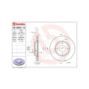 FRONT VENTED BRAKE DISC PAIR - 280MM DIAMETER