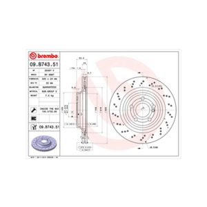 Rear Vented Brake Disc Pair - 320mm Diameter