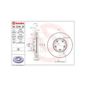 Front Vented Brake Disc - 288mm Diameter