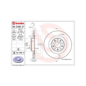 Rear Vented Brake Disc Pair - 320mm Diameter