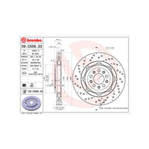 Rear Vented Brake Disc - 350mm Diameter