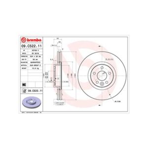 FRONT BRAKE DISC SINGLE COATED R90 APPROVED