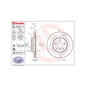 Rear Vented Brake Disc Pair - 300mm Diameter