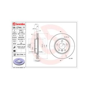 FRONT BRAKE DISC PAIR COATED R90 APPROVED