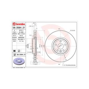 Front Vented Brake Disc - 350mm Diameter