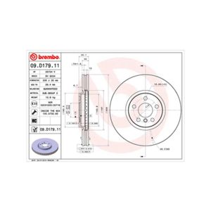 Front Vented Brake Disc - 335mm Diameter