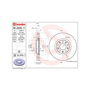 Front Vented Brake Disc - 305mm Diameter