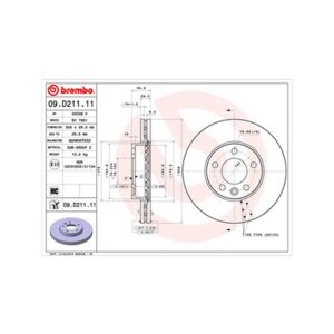 Front Vented Brake Disc Coated - 308mm Diameter