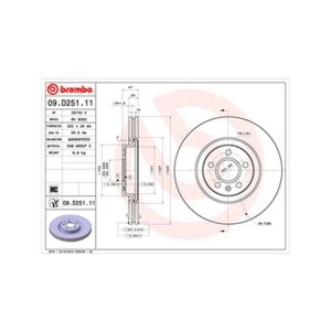 Front Vented Brake Disc - 322mm Diameter