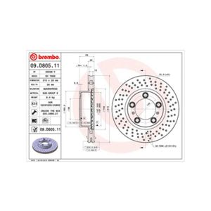 FRONT BRAKE DISC SINGLE COATED R90 APPROVED