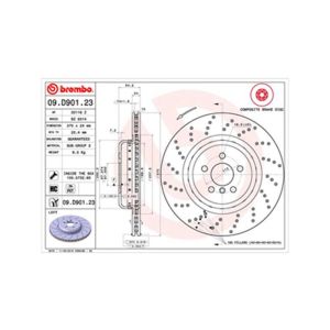 REAR BRAKE DISC SINGLE COATED R90 APPROVED LEFT HANDED