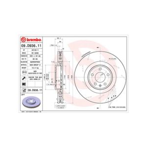 Front Vented Brake Disc - 350mm Diameter