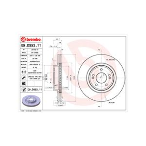 Front Vented Brake Disc - 320mm Diameter