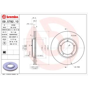 FRONT VENTED BRAKE DISC PAIR - 282MM DIAMETER